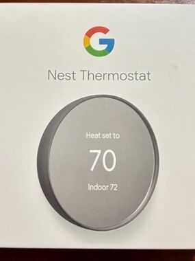 Google Nest Smart Thermostat 4th Gen, Charcoal + Trim Kit